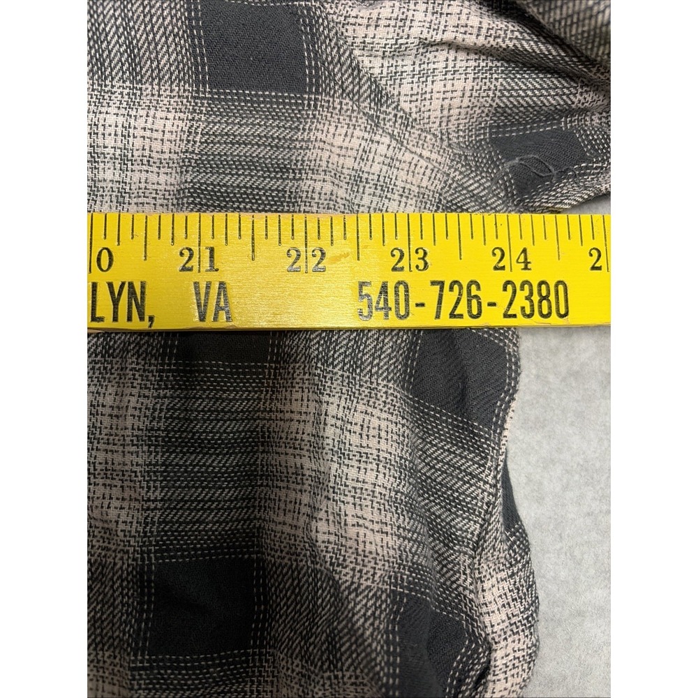 Wild Fable Oversized Flannel Shirt in Black Plaid w/ Pockets - Women's L - Picture 6 of 8